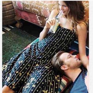 Anthropologie Ruched Martin Bird Dress